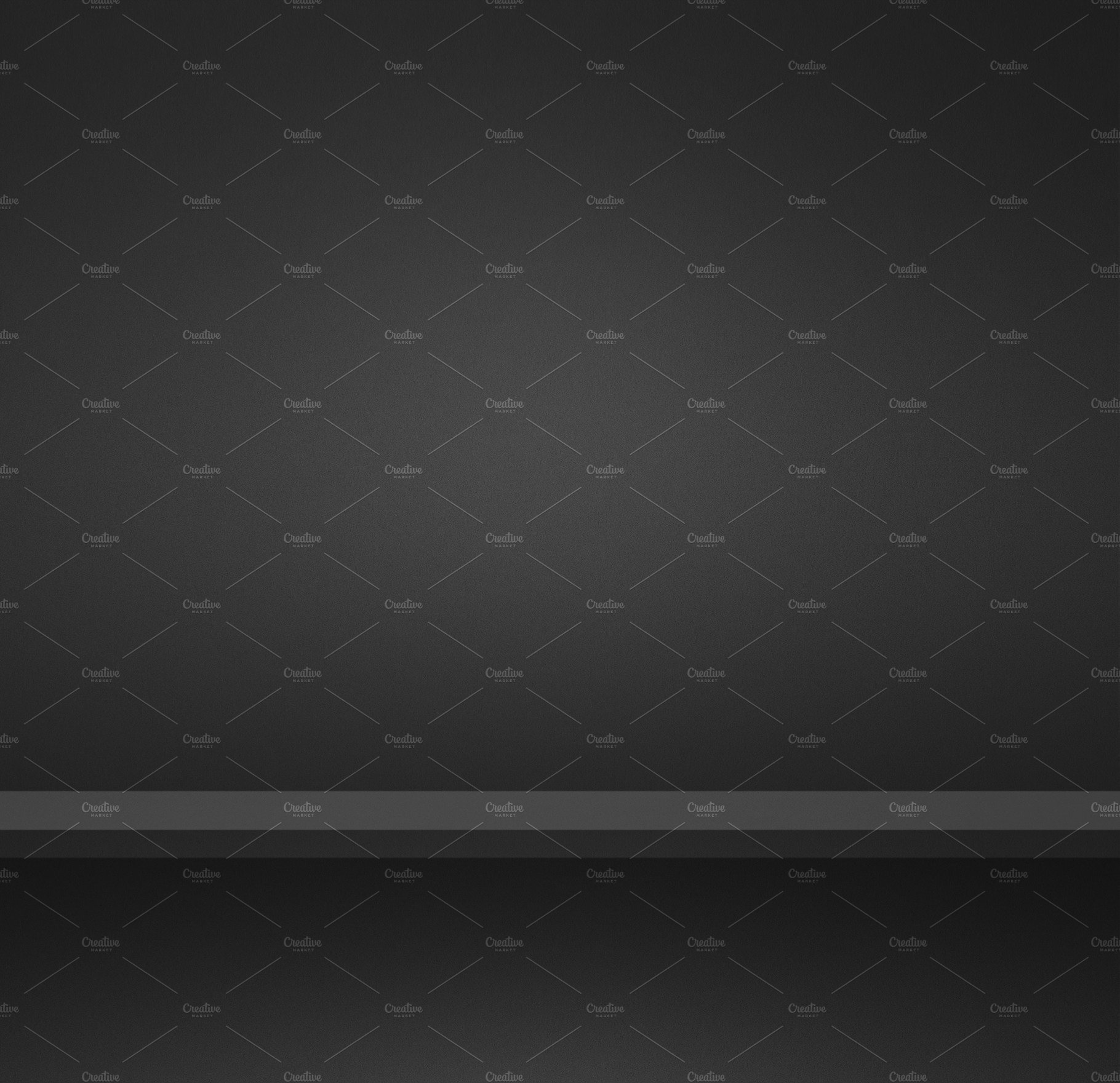 Empty shelf on a black wall. Background template. Square banner cover image.