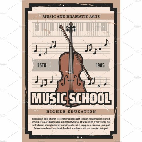 Music arts education school cover image.