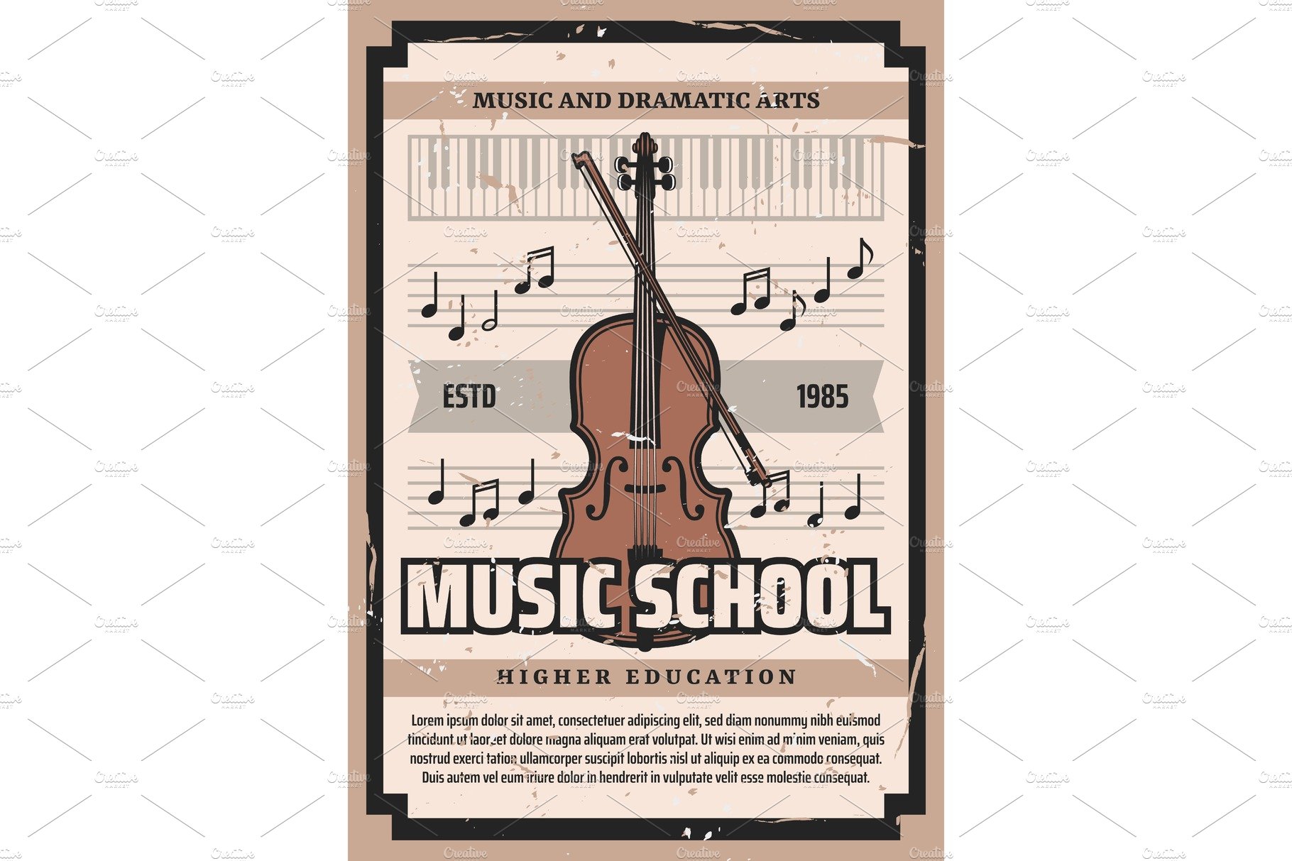 Music arts education school cover image.