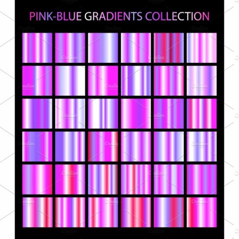 36 pink and blue gradients cover image.