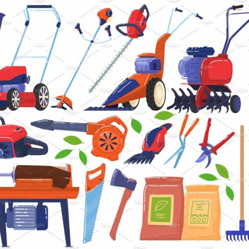 Garden and farm tools, instruments cover image.