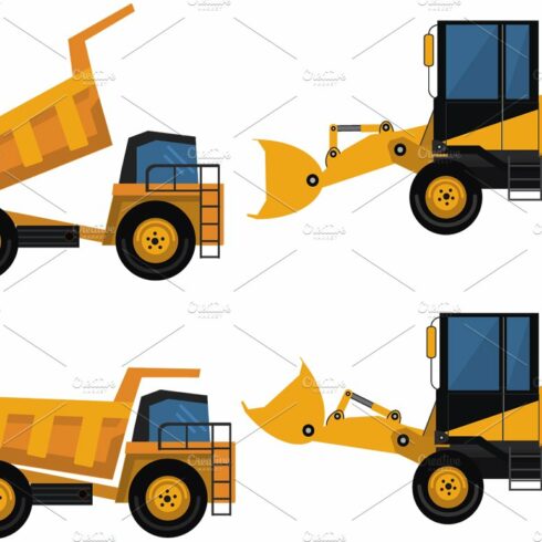 Set of icons construction equipment cover image.