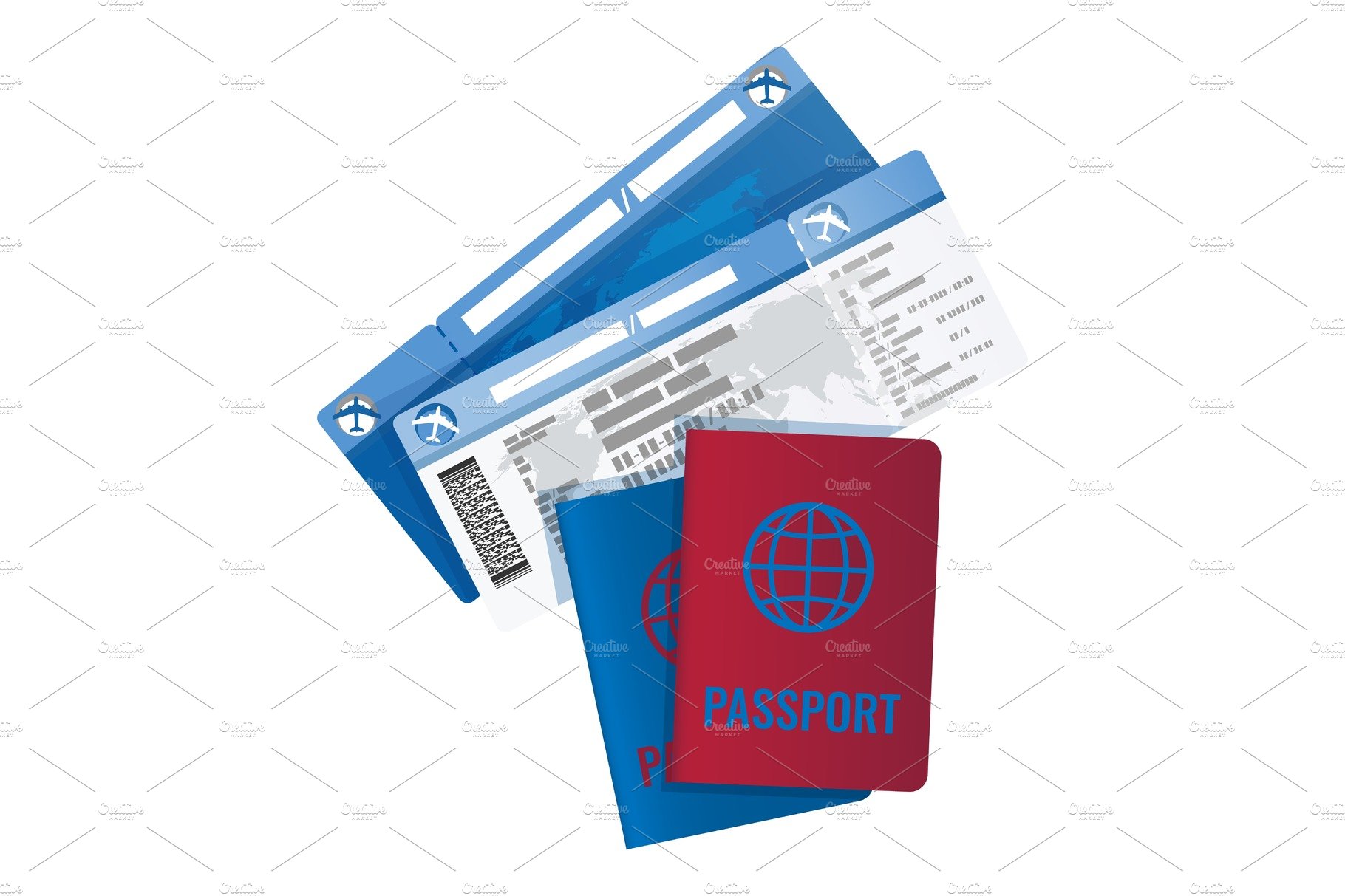 Tickets and passport for travelling cover image.