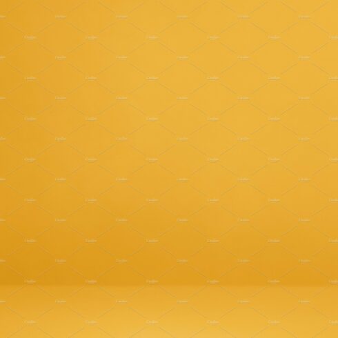 Empty yellow concrete interior background cover image.