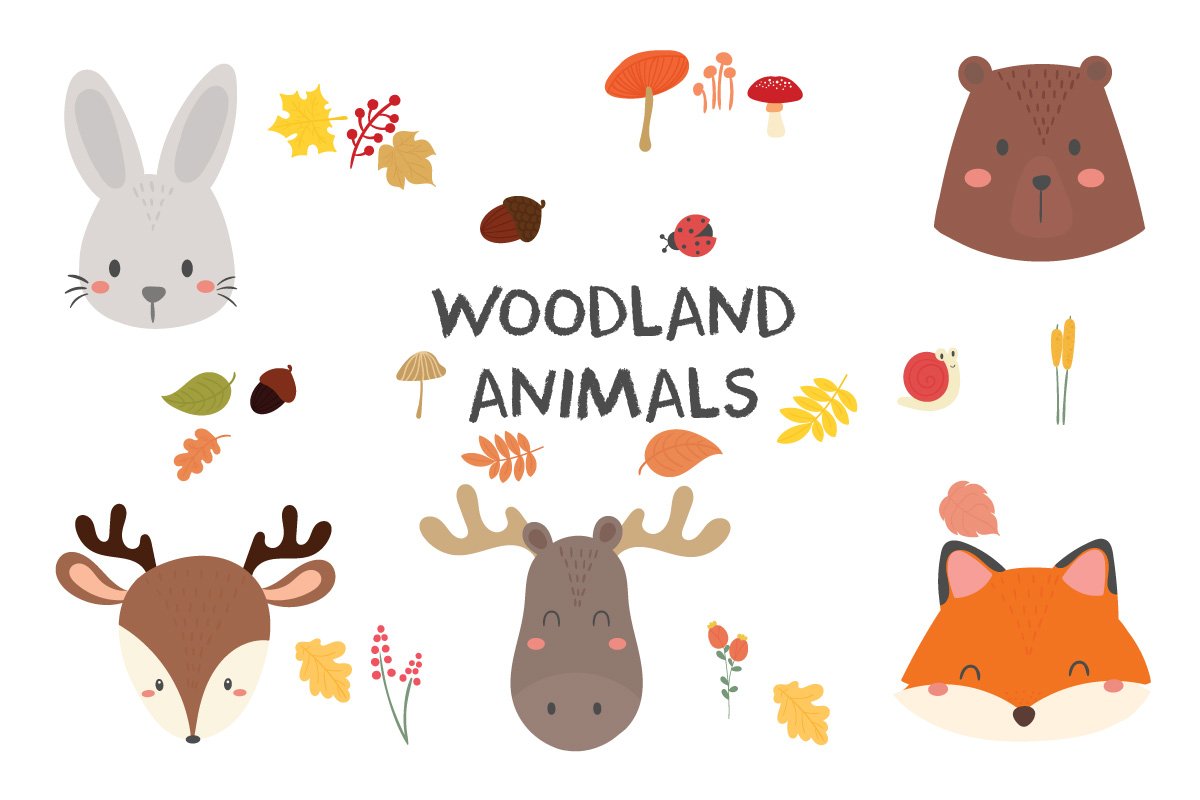 Cute woodland animal birthday party. preview image.