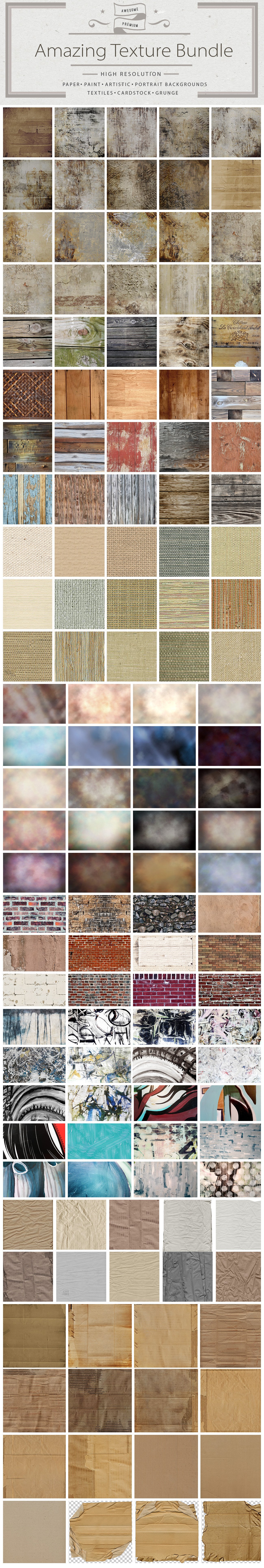 Artist Textures & Backgrounds Bundle preview image.