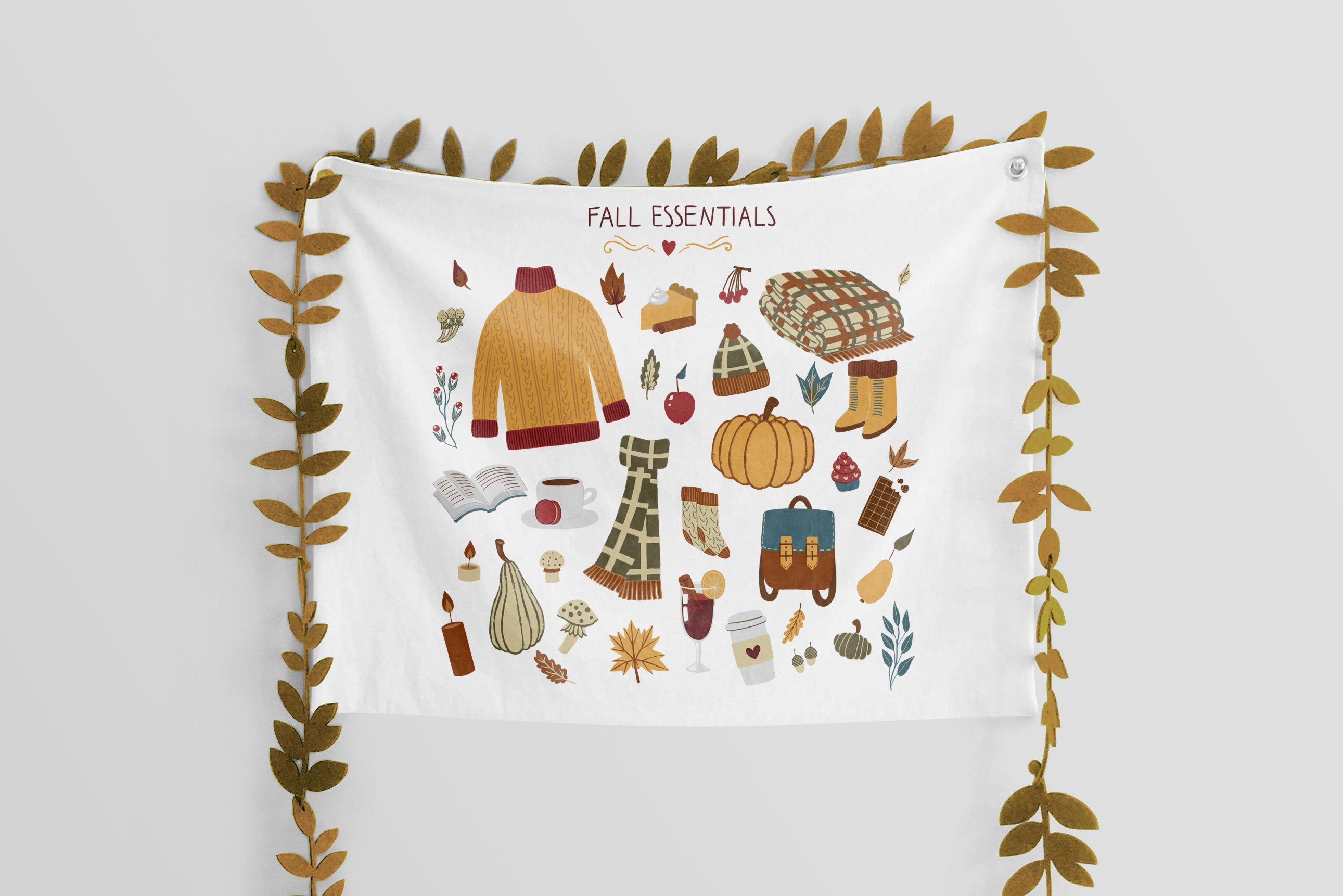 wall flag mockup fall essentials 958