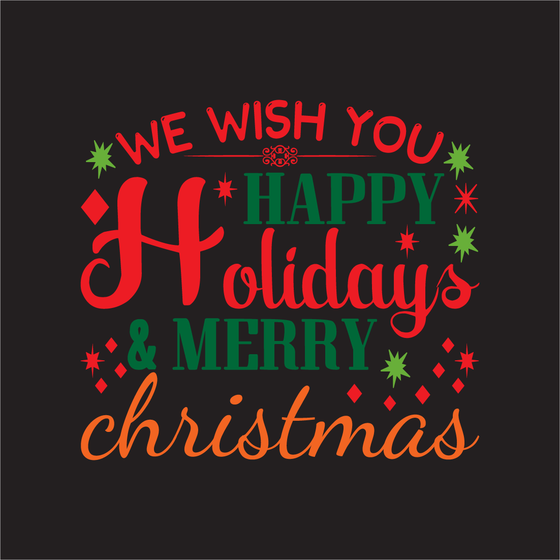 we wish you happy holidays & merry christmas preview image.