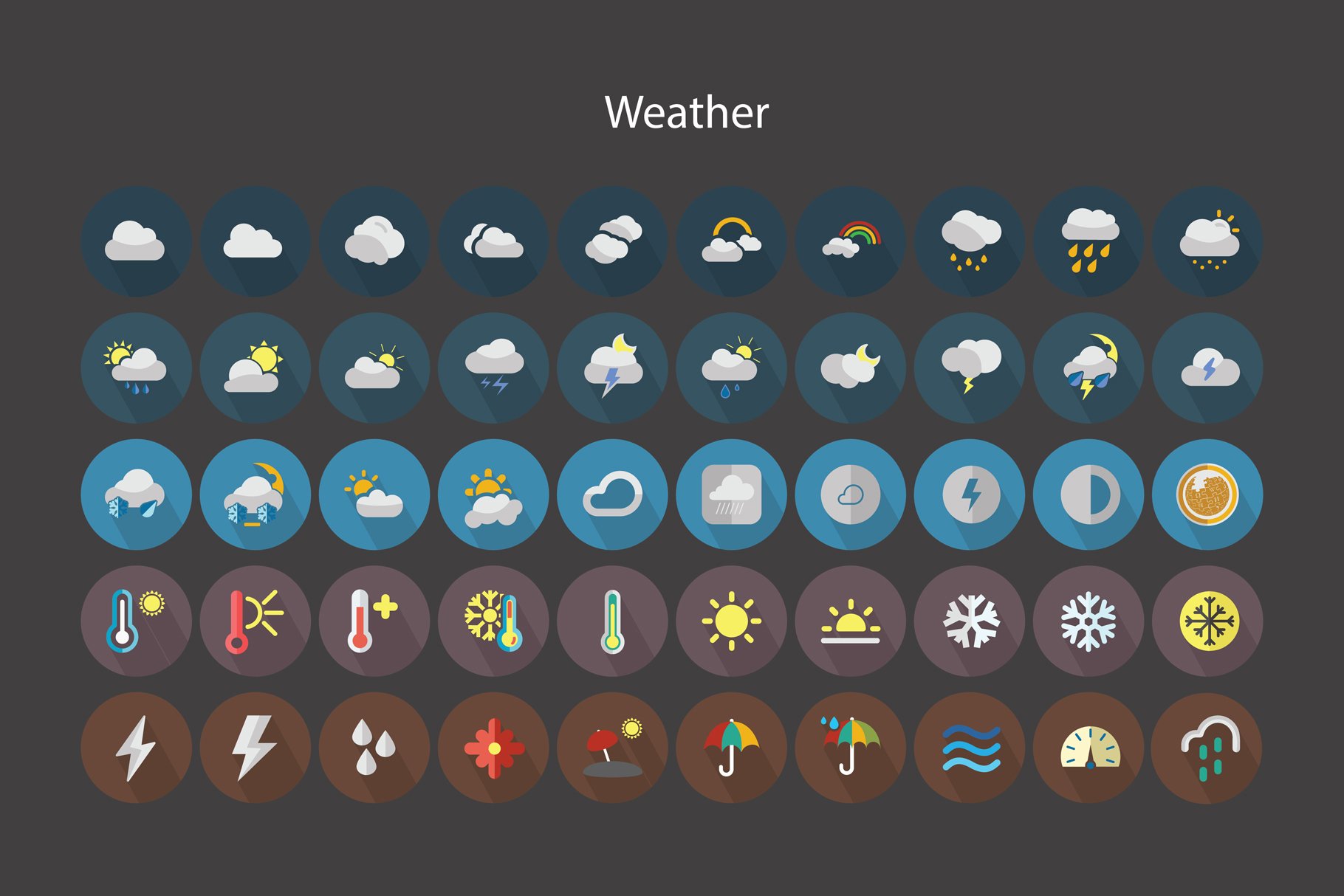 weather vector icons 5 515