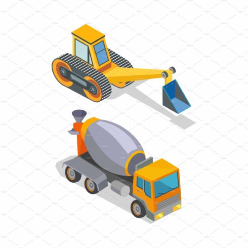 Cement Mixer and Excavator cover image.