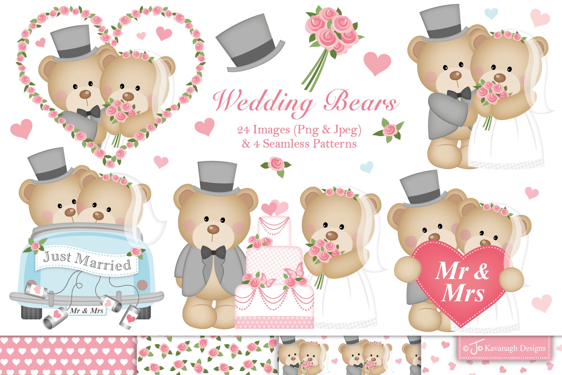 Wedding clipart,Bride and groom -C34 cover image.