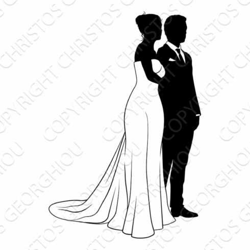 Bride And Groom Couple Wedding Dress cover image.