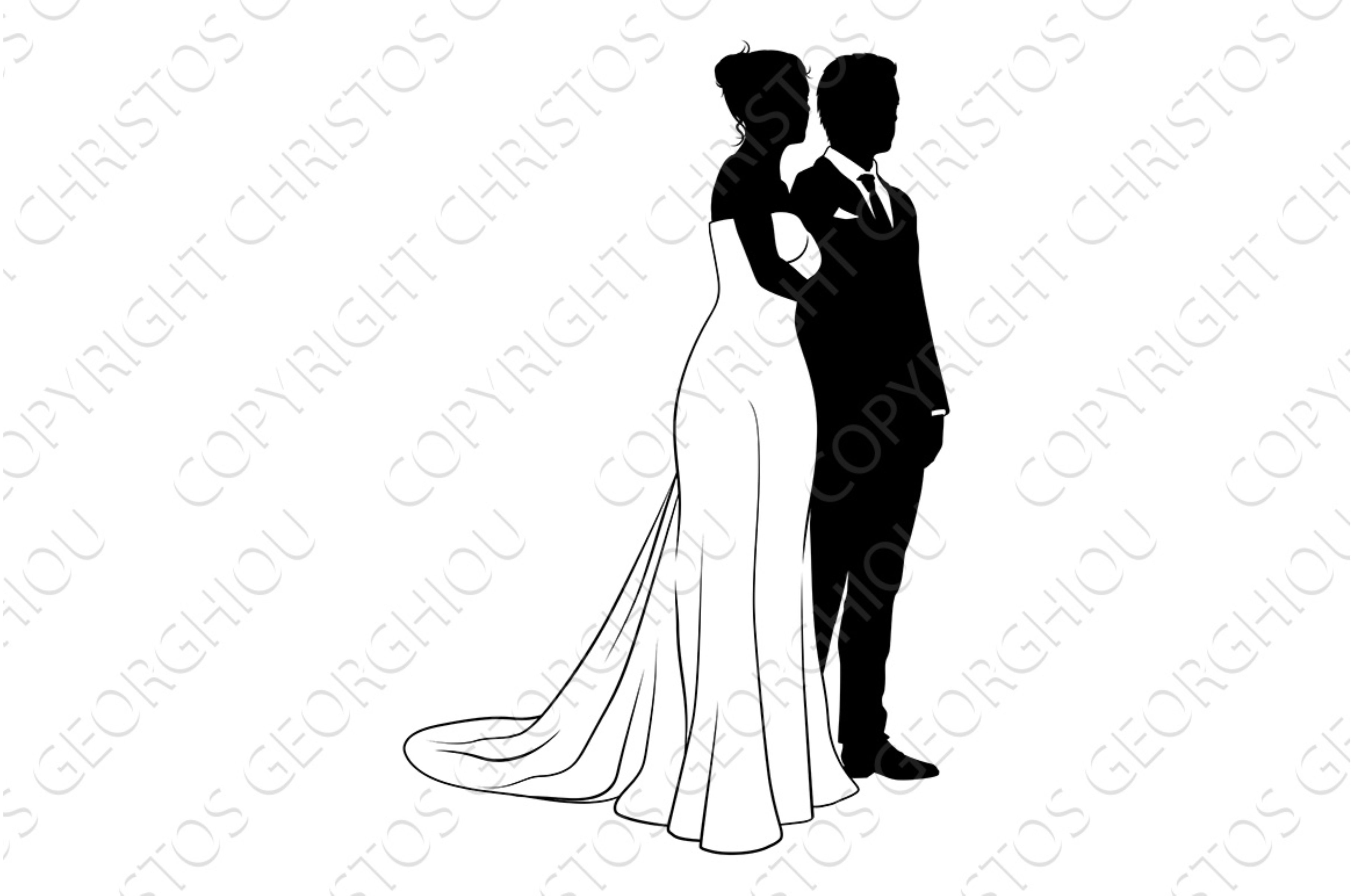 Bride And Groom Couple Wedding Dress cover image.