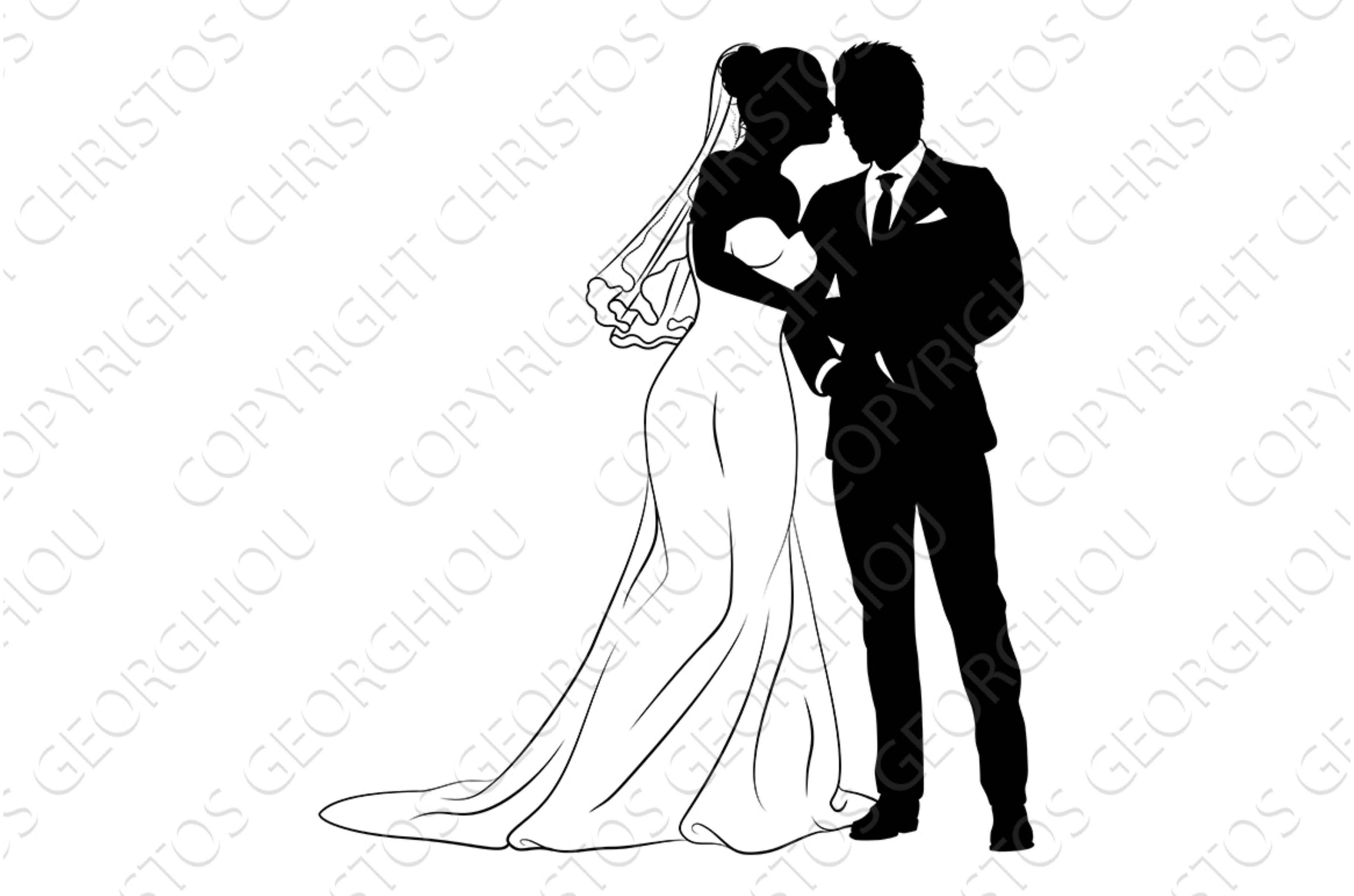 Bride And Groom Couple Wedding Dress cover image.