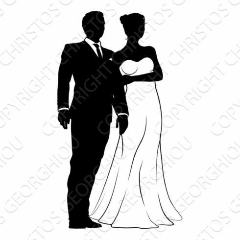 Bride And Groom Couple Wedding Dress cover image.