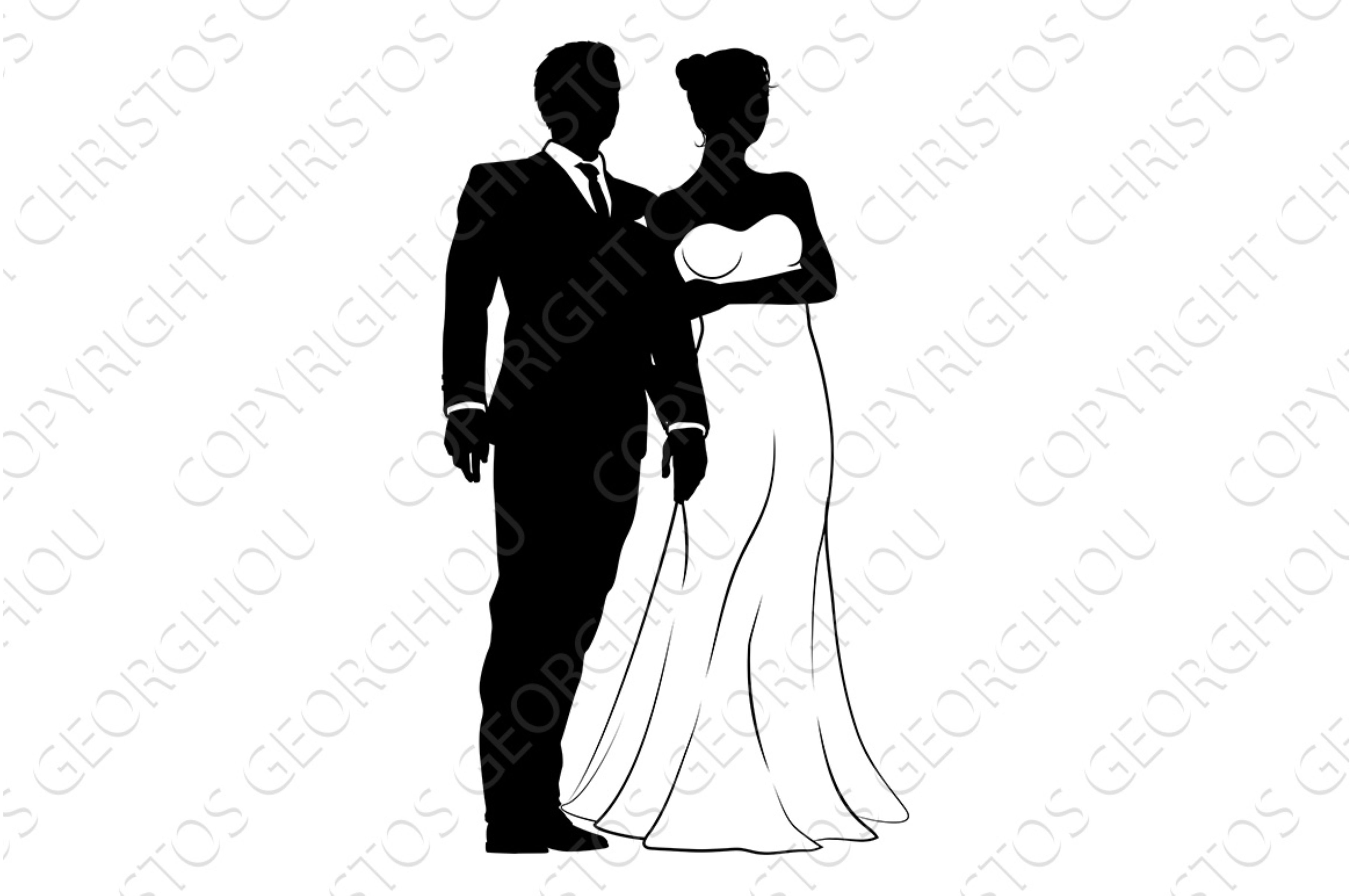 Bride And Groom Couple Wedding Dress cover image.