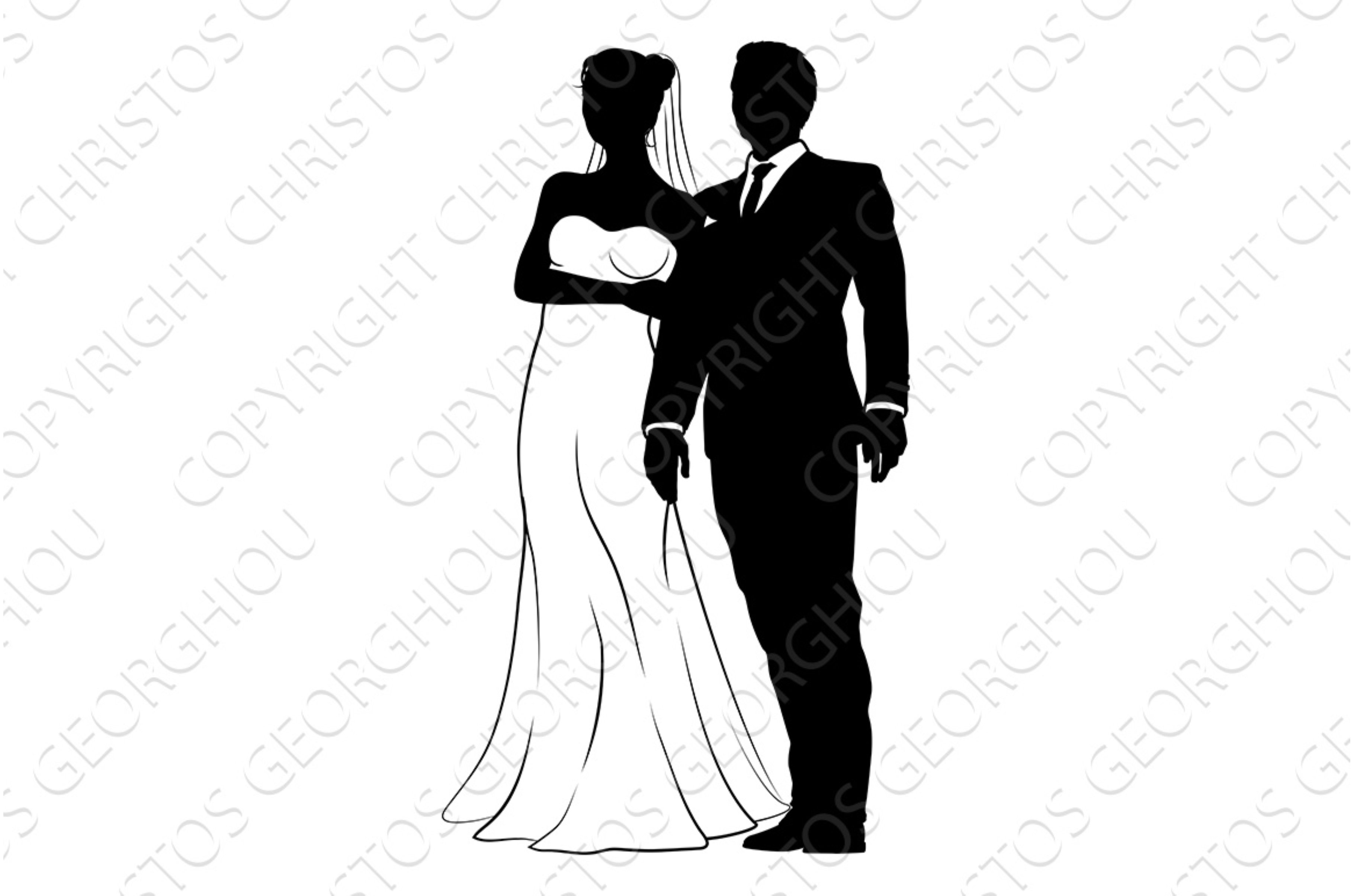 Bride And Groom Couple Wedding Dress cover image.