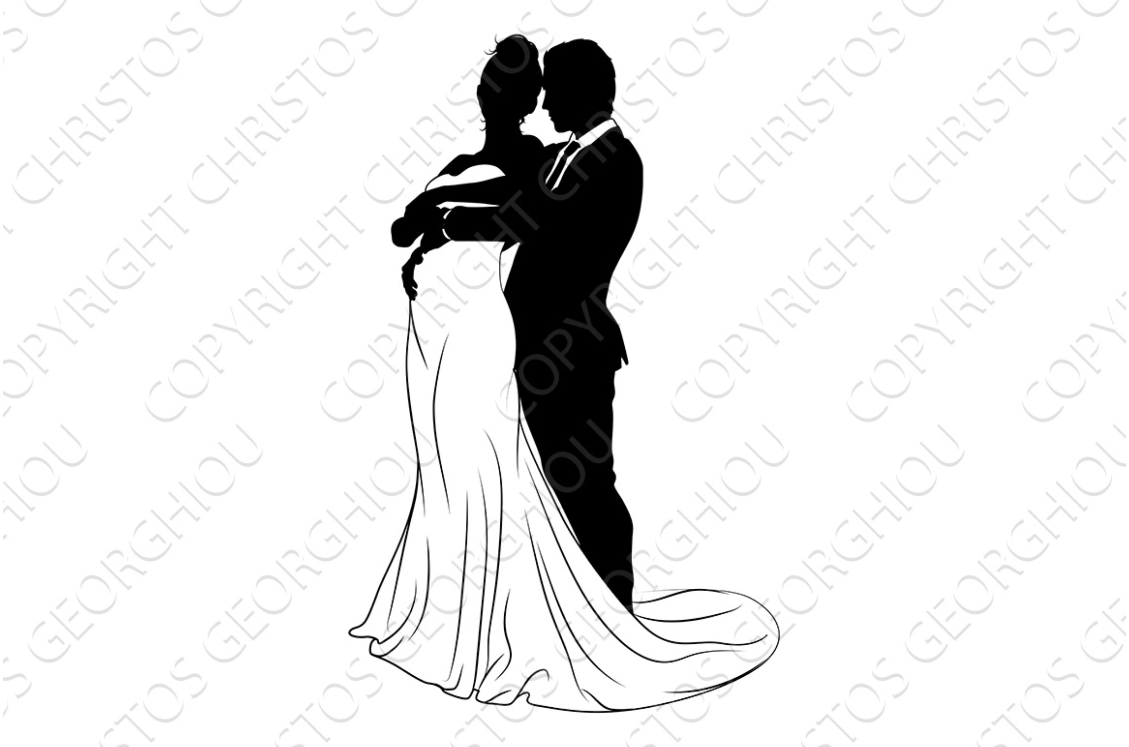 Bride And Groom Couple Wedding Dress cover image.