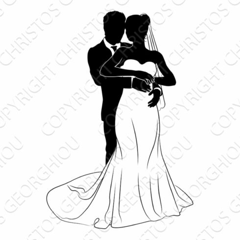 Bride And Groom Couple Wedding Dress cover image.