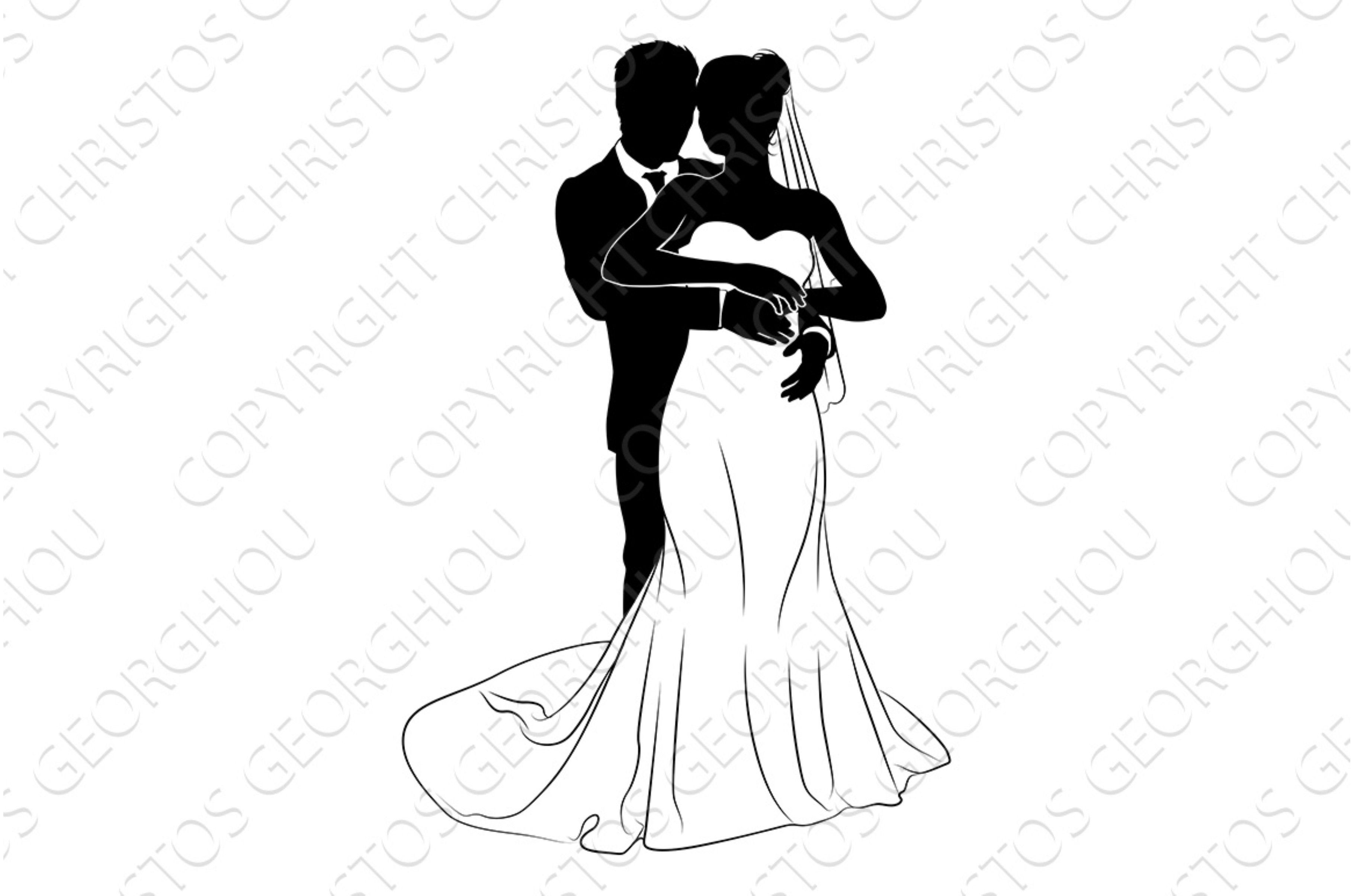 Bride And Groom Couple Wedding Dress cover image.