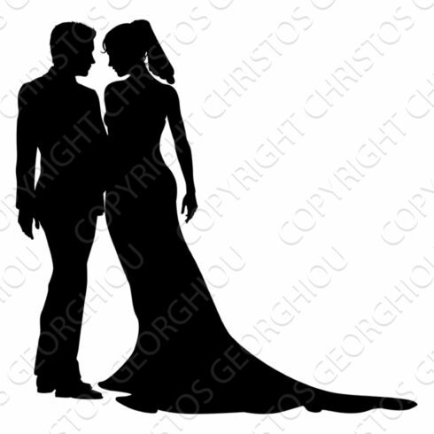 Bride And Groom Couple Wedding Dress cover image.