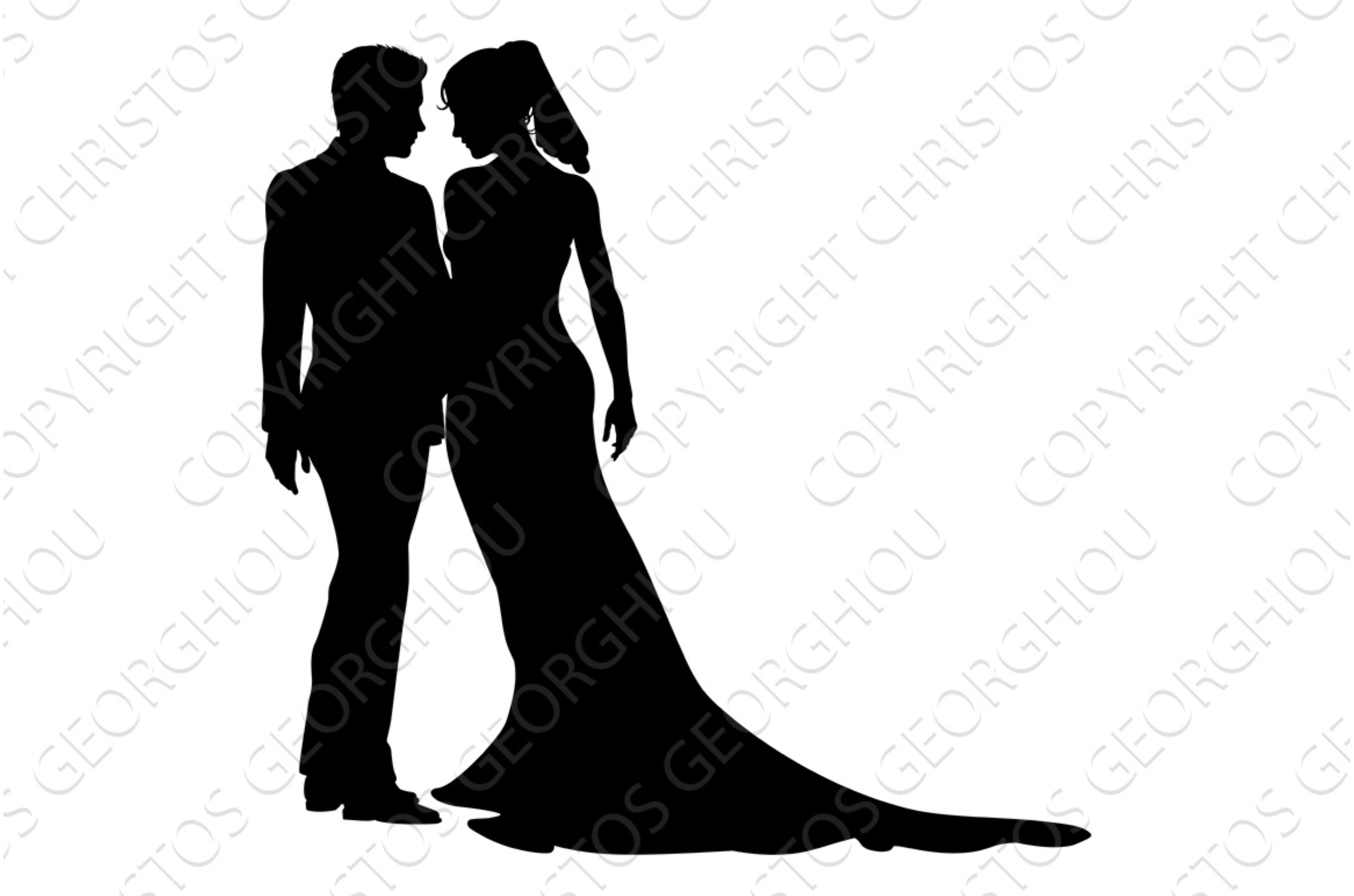 Bride And Groom Couple Wedding Dress cover image.