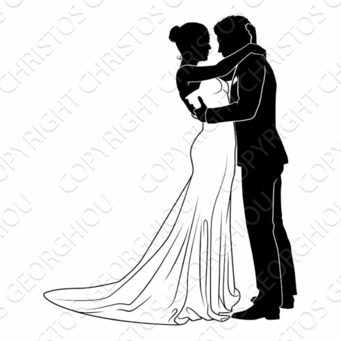 Bride And Groom Couple Wedding Dress cover image.