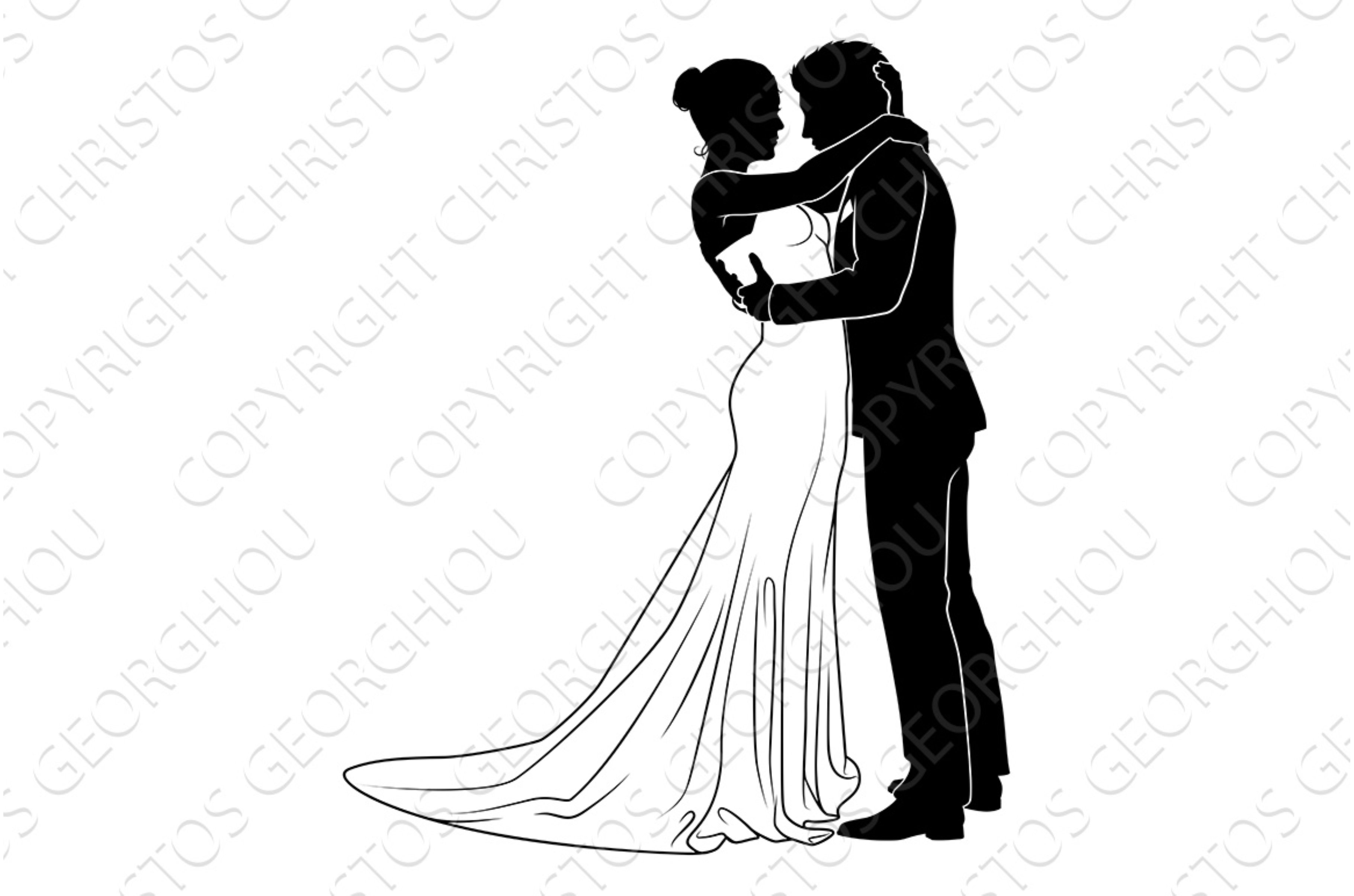 Bride And Groom Couple Wedding Dress cover image.