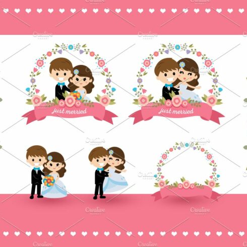 Wedding Married Mascot Invitation cover image.