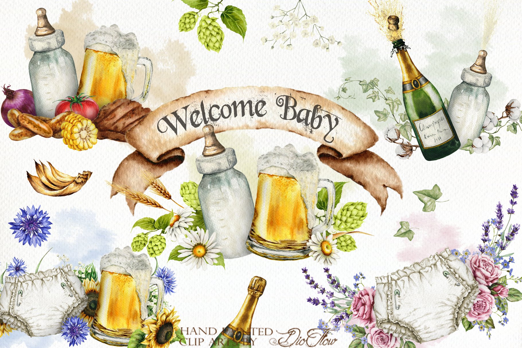 Welcome Baby Illustration cover image.
