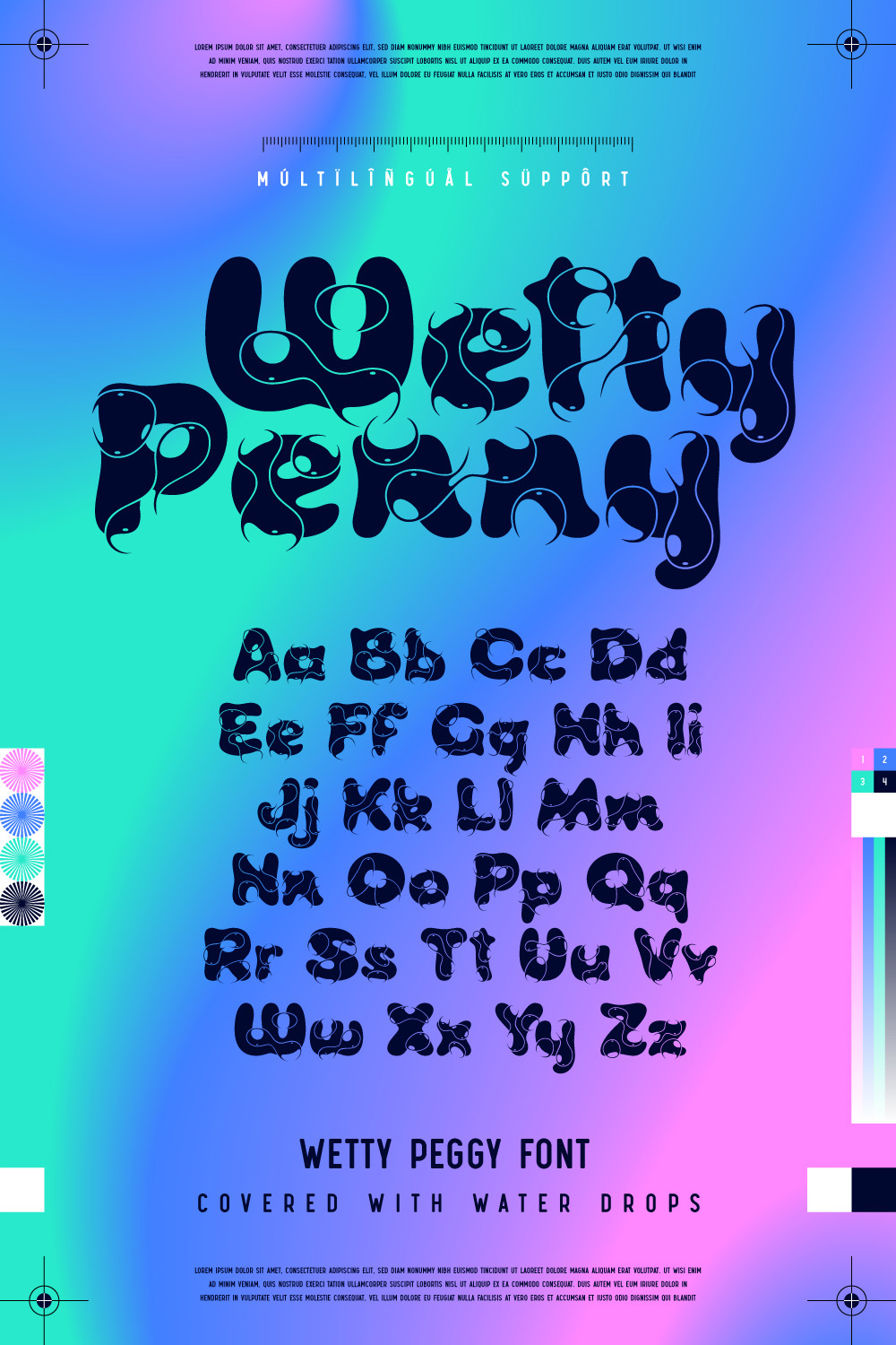 Wetty Penny font pinterest preview image.