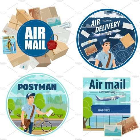 Mail delivery, postman, post parcels cover image.