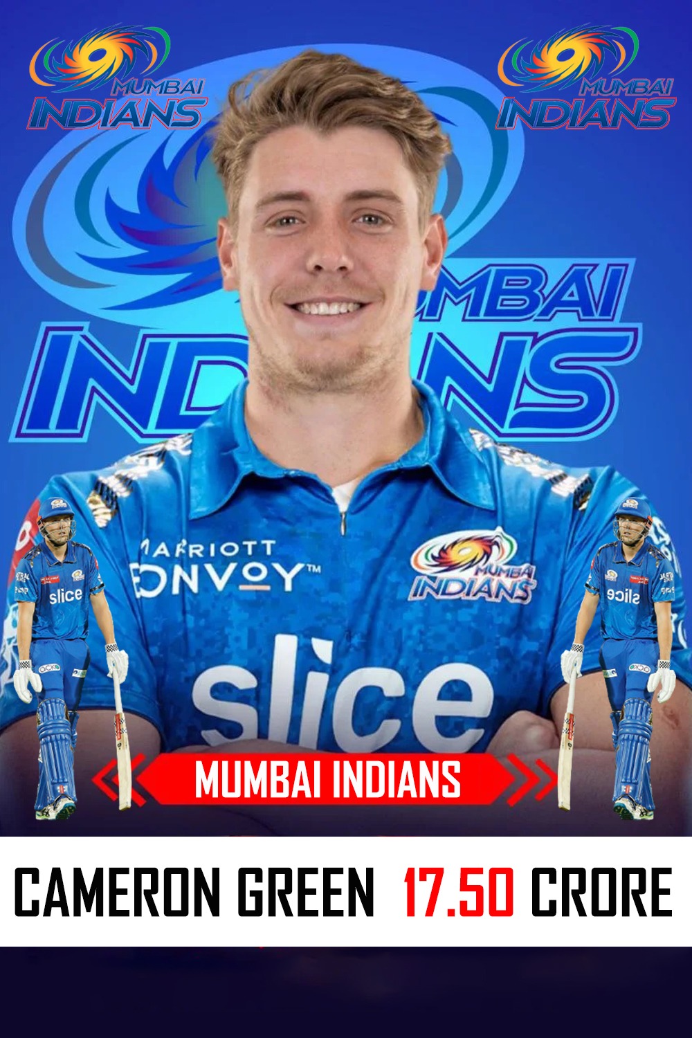 Cricket Mumbai Indians Page Design pinterest preview image.