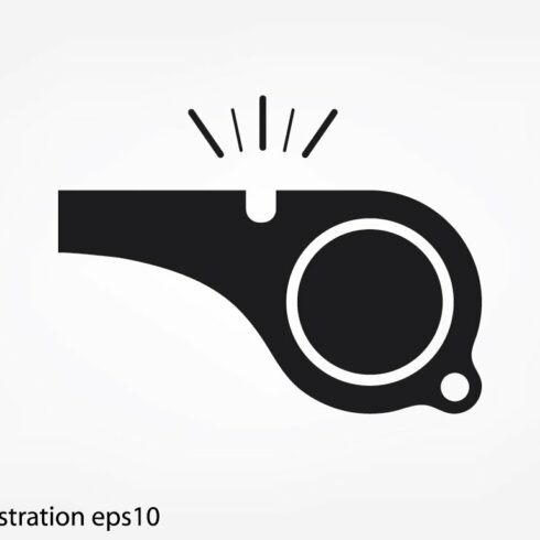 Whistle icon vector cover image.