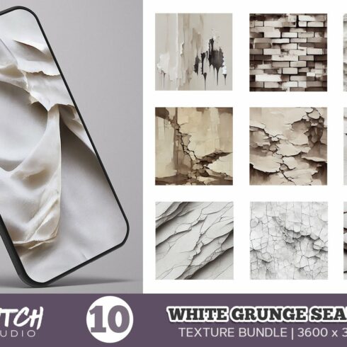 White Grunge Seamless Textures cover image.