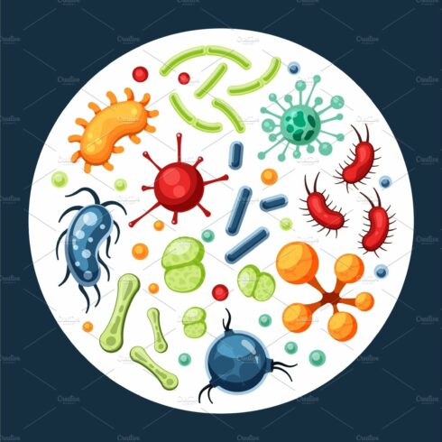 bacteria characters. viruses cover image.