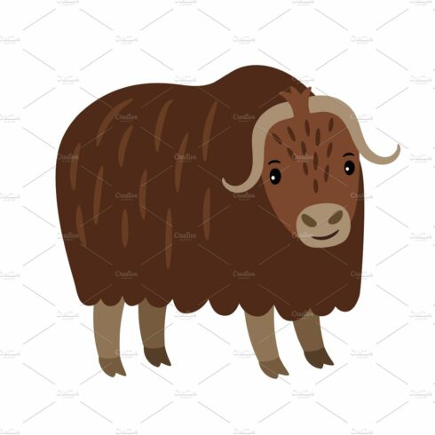 Yak cartoon icon cover image.