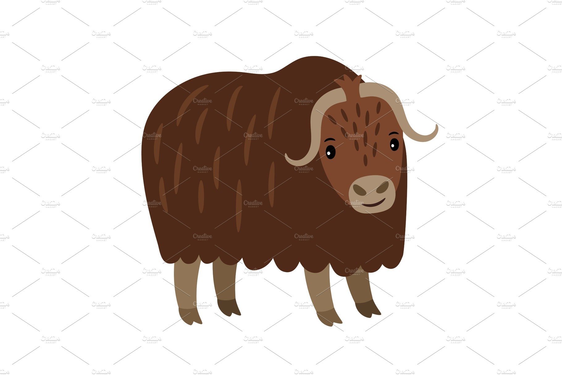 Yak cartoon icon cover image.