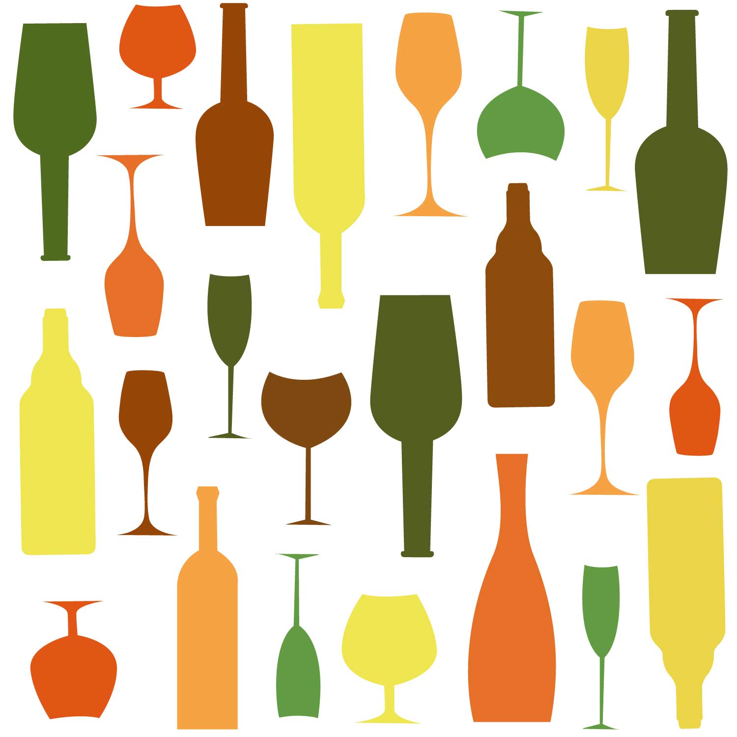 wine glasses and bottles preview image.