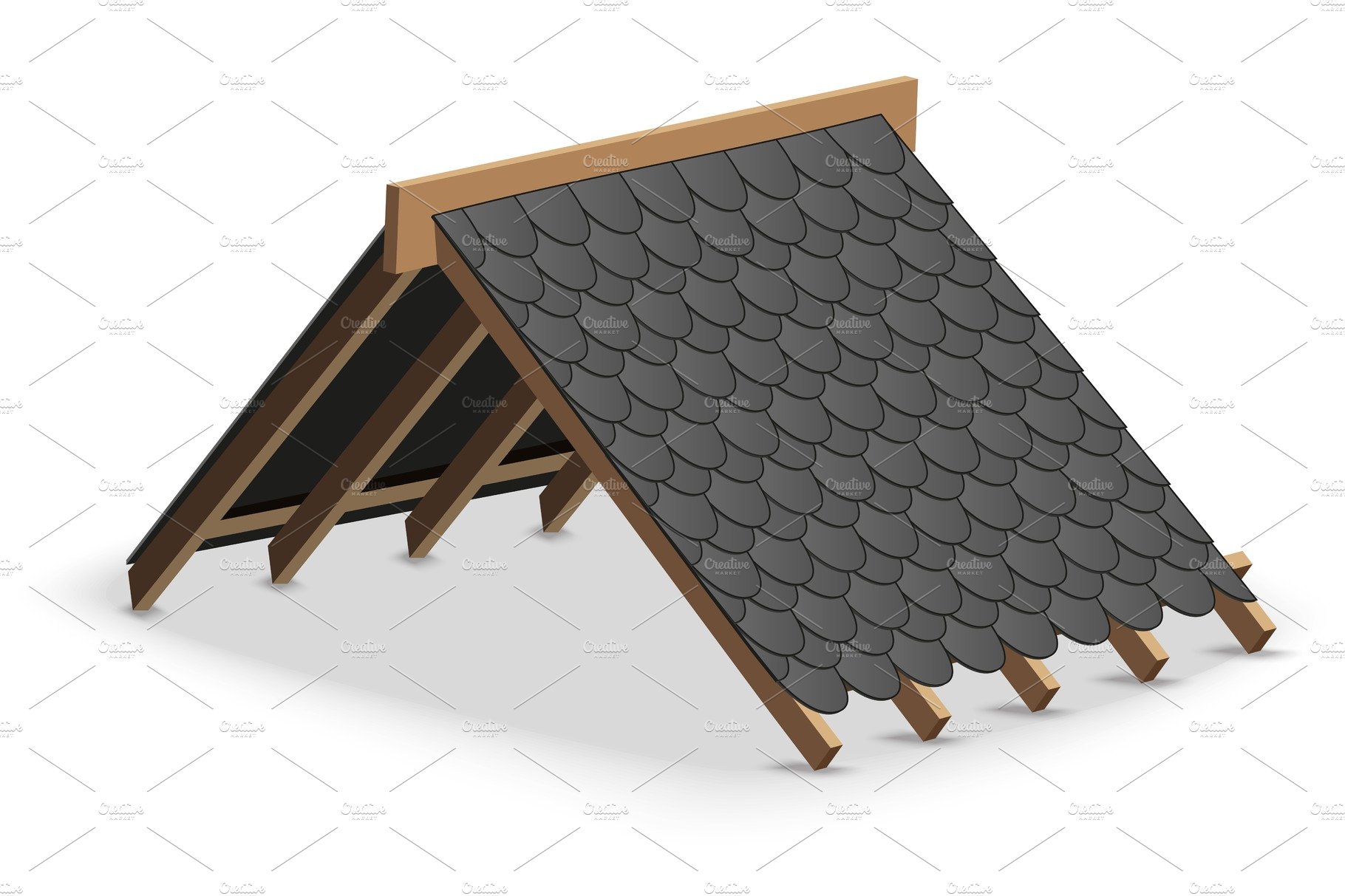 Shingles roofing Cover on Roof cover image.