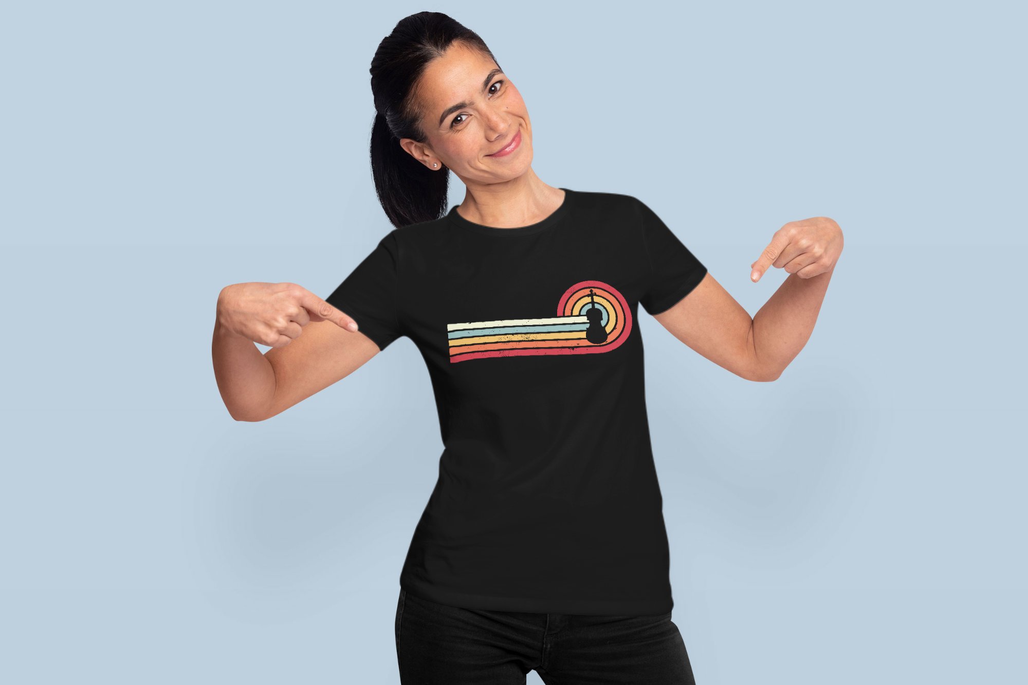 woman in ponytail and t shirt mockup 2000x1334 843