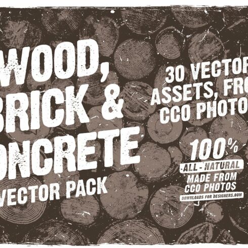 Wood, Brick & Concrete - Vector Pack cover image.