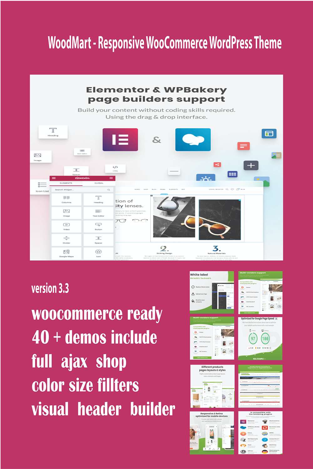 Wood Mart - Responsive Woo Commerce WordPress Theme pinterest preview image.