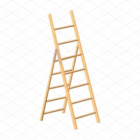 Wooden ladder household tool cover image.