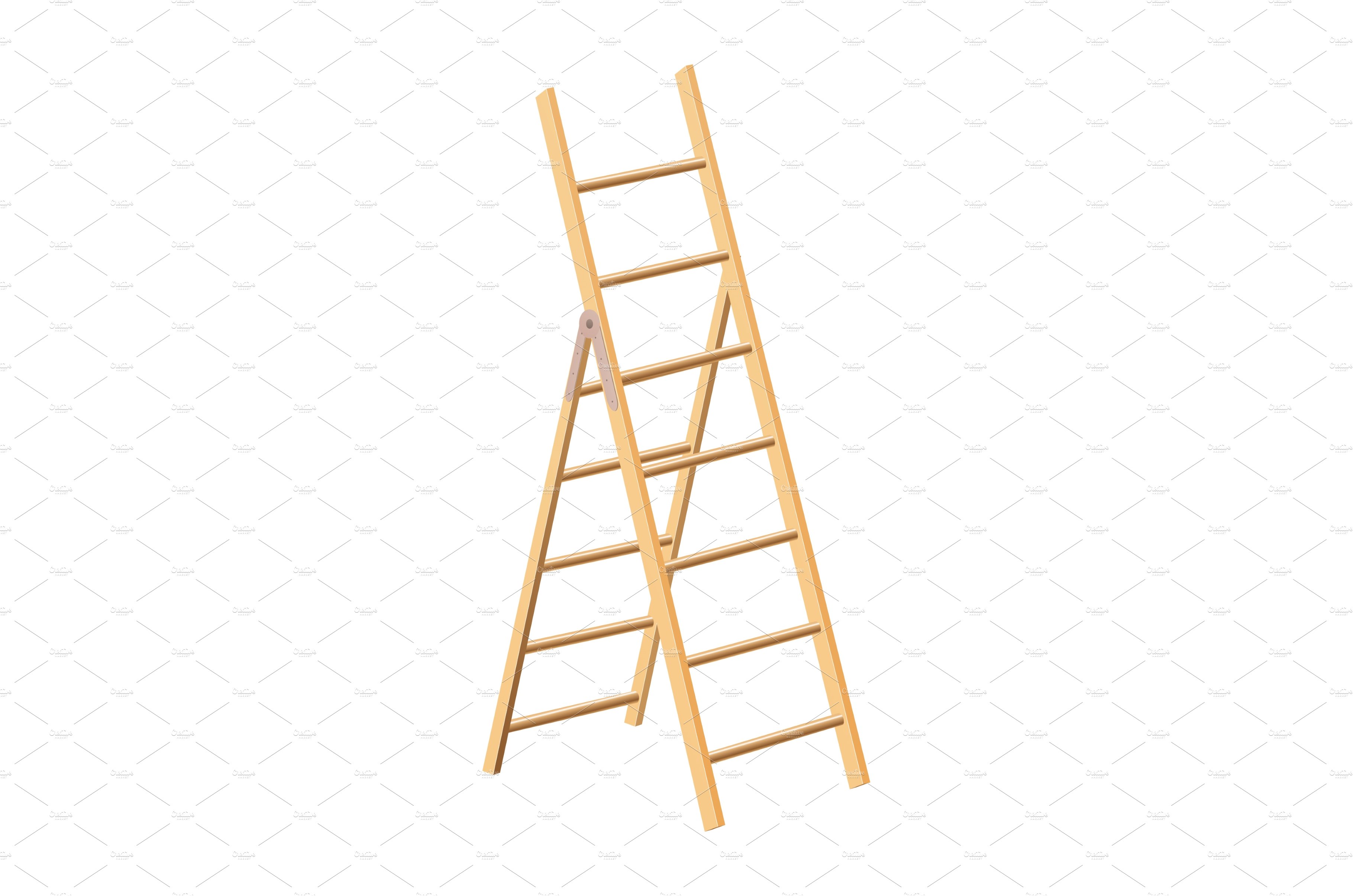 Wooden ladder household tool cover image.