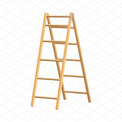 Wooden ladder household tool cover image.