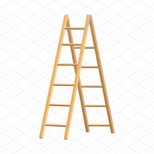 Wooden ladder household tool cover image.