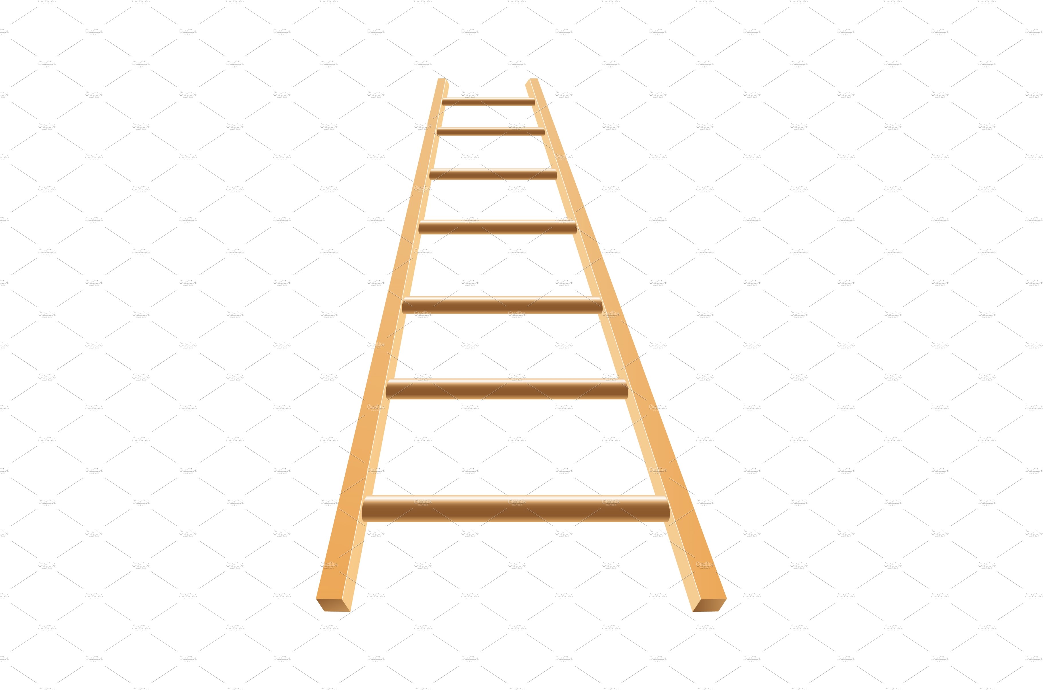 Wooden ladder household tool cover image.