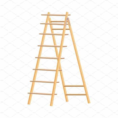 Wooden ladder household tool cover image.