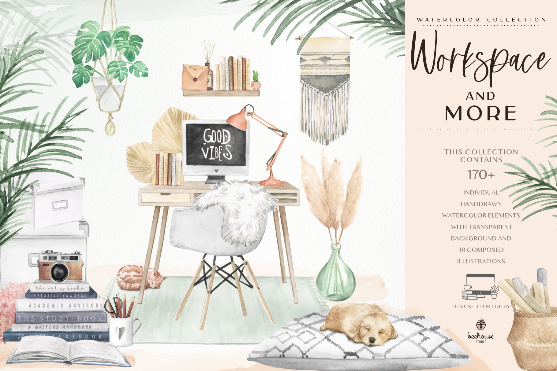 Watercolor Workspace Elements cover image.